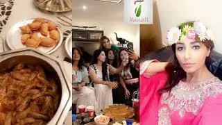 شاهد مائدة افطار شهية لمهيرة عبد العزيز مع ابنتها والاصدقاء - Mahira abdelaziz
