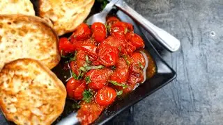 Air Fryer Cherry Tomatoes with Balsamic Vinegar