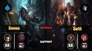 Kuro SENNA (Support) [Glacial Augment] VS SETT - Grandmaster KR Patch 10.7