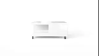 High Gloss White Storage Coffee Table