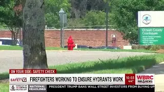 Firefighters working to ensure hydrants work