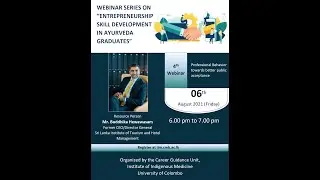 Webinar : Professional Behavior towards better Public Acceptance by Mr. Buddika Hewawasam