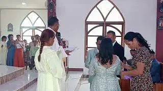 Nai Harain Benca Ba Agustu & Lorenca nbee juramentu iha nai nia uma kreda lulik.