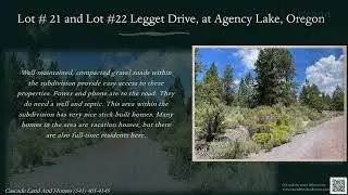 Agency Lake ~ Two Lakeview Parcels Totaling 2.25 Acres ~ Chiloquin Oregon