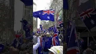 March for Australia Australian flag flying High with Pride