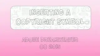 Insert a Copyright Symbol