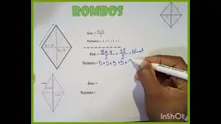 &Aacute;rea y per&iacute;metro de un Rombo