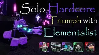Solo Hardcore Triumph with Elementalist on Unknown Garden || Roblox Tower Defense Simulator