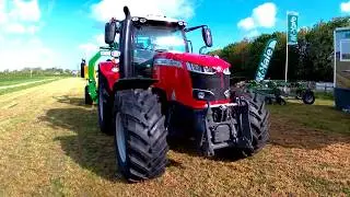 2018 Massey Ferguson 7718 S Dyna-6 With McHale Square Bale Wrapper