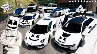 GTA 5 - Stealing Marshmello's Luxury Cars With Franklin | (Real Life Cars #56)