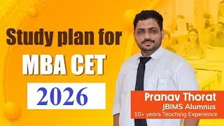 Study Plan for MBA CET 2026 I by JBIMS Alumnus and CET Topper