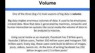 Big Data - Volume