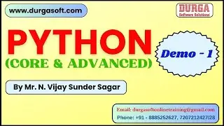 PYTHON tutorials || Demo - 1 || by Mr. N. Vijay Sunder Sagar On 22-01-2025 @9AM IST