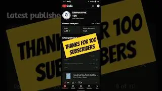 Thanks to all 100 Subscribers ☺️❤️