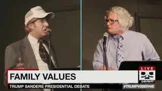 Trump vs  Bernie Debate! James Adomian & Anthony Atamanuik LIVE at Whiplash Comedy UCB NY1