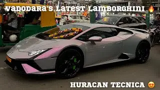 Vadodara's Latest 🔥LAMBORGHINI Huracan Tecnica😍 | Crazy Flybys⚡️