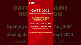 GATE 2025 | IMPORTANT DATES RELATED TO GATE 2025 #goclasses #gatecse #gateda #iitroorkee #gate2025