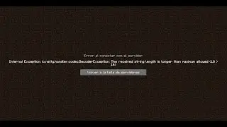 internal exception io.netty.handler.codec.decoderexception the received string length is longer