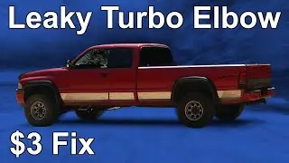 Fixing a Turbo elbow V-band exhaust leak on a 97 Dodge Ram Cummins