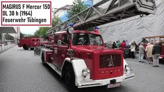 Magirus-Deutz Oldtimer Feuerwehr T&uuml;bingen DL 30 h TS F Mercur 150 Drehleiter von 1964