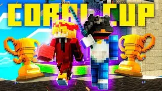 I'M PLAYING THE CORAL CUP WITH A BEDWARS PRO IN MINECRAFT!