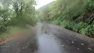 Cycling raining at signal mountain Mauritius POV ASMR