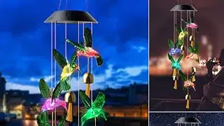 COLOR CHANGING SOLAR POWER WIND CHIME CRYSTAL LIGHT @shopatronics