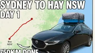 Sydney to Perth Road Trip Day 1 | Sydney to Hay NSW | 750km Drive in Our Mazda 3
