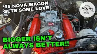 1965 Nova Wagon aka Okie a new Holley carburetor
