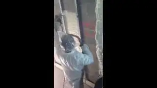 Icynene Spray Foam wall application