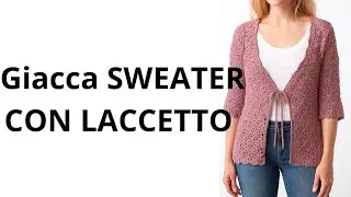 Giacca Colette  sweater crochet punto Margherita II parte - le diminuzioni dello scollo a V davanti