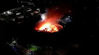 Industrial building destroyed in huge explosion | SWNS