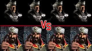 Aggressive AI 4 Wolf vs 4 Saladin