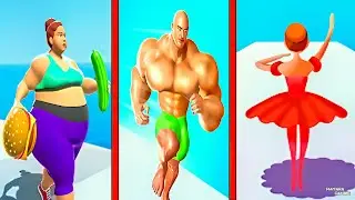 Fat 2 Fit vs Muscle Race 3d vs Battle Ballet vs Muscle Rush vs Kaiju Run vs fidget toys pop it trade