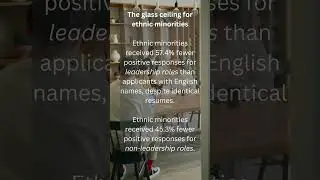 The #glassceiling for #ethnicminorities #jobapplication #research #shorts