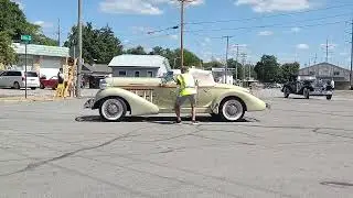 August 30, 2025 Auburn cord duesenberg festival car parade Auburn Indiana 