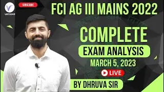 FCI AG-3 Mains 2023 Exam Analysis || क्या था PAPER का LEVEL || 05th March
