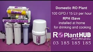 Domestic RO Plant 100 GPD / 15 Liters per hour for drinking and cooking installed in home