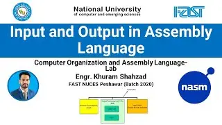 COAL Lab 13: How to take an Input and print an Output in Assembly Language | NASM | x8086
