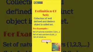 Definition of Set , Examples and set Notation || Math basic concepts