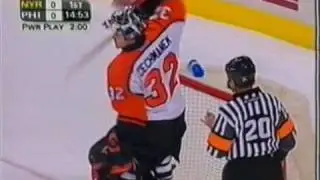 Lindros First Game Back In Philly As A Ranger (Part 1/2)