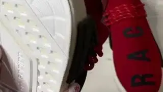 Adidas NMD Human Race Red красные с черной надписью