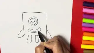 How to draw number block one easy art tutorial for beginers