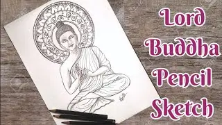 Buddha pencil sketch// Lord Buddha Drawing