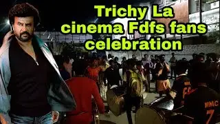 DARBAR FDFS trichy fans celebrations at LA cinemas | SUPER STAR  | RAJINIKANTH