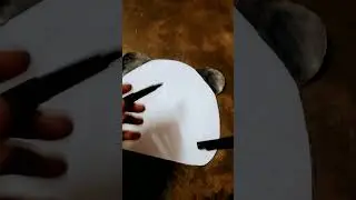 DIY panda face mask 🐼🐼#trendingshorts #easy #ytshorts #colour #diy #panda