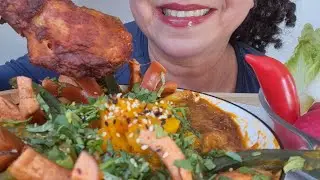 ASMR SPICY🌶️ KOREAN RICE CAKE | SAUSAGE | CHICKEN🍗 AND VEGETABLES 🫑🥬(EATING SOUNDS)😋Sica's-ASMR