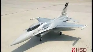 F16 RC Model Aircraft. HSD Grey Camo 105mm EDF PNP With Stabilizer