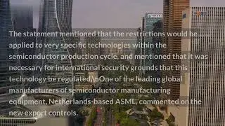Ban on Dutch Export of High-tech Chips to China