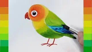 How to paint  cute bird for beginners